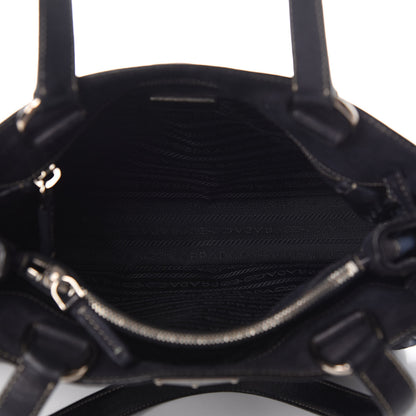 Prada Tessuto Nylon Calfskin Shoulder Bag Baltico 5 of 9