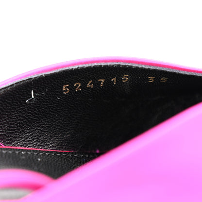 Balenciaga Satin Pointed Toe Knife Slingback 40mm Mules 35 Rose Fuchsia 9 of 10