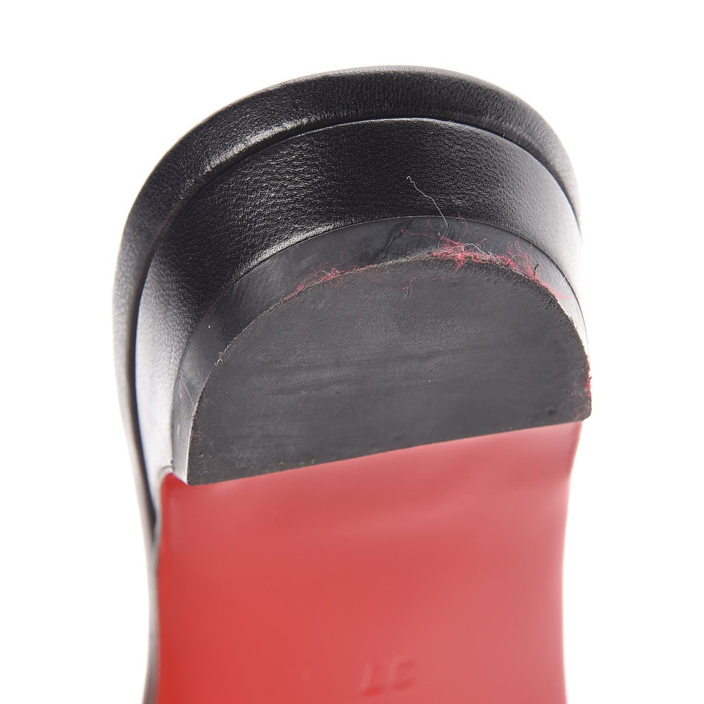 Patent Flat Slide Sandals 37 Black