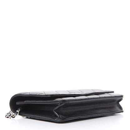 Chanel Lambskin Quilted Wallet On Chain WOC Black 4 of 12