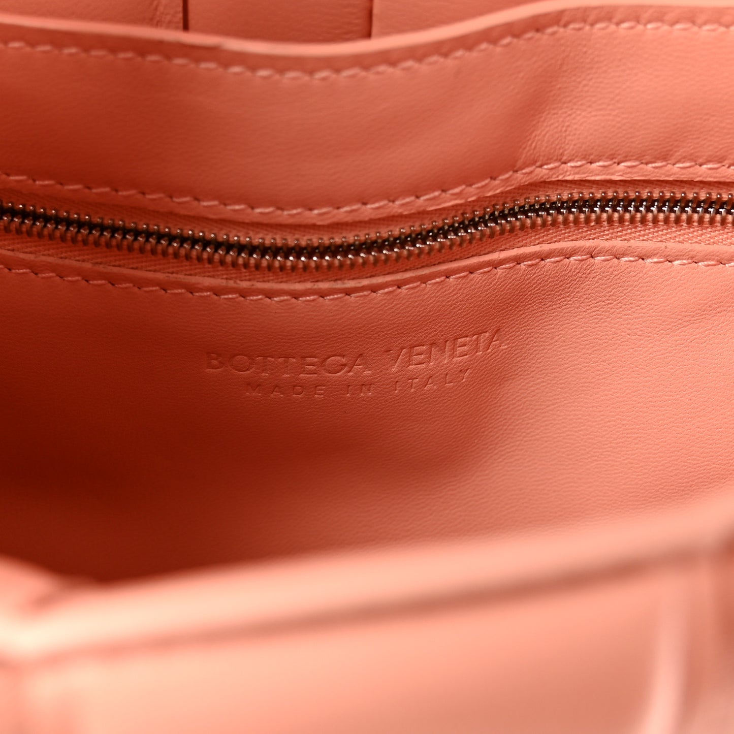 Nappa Maxi Intreccio Padded Cassette Crossbody Bag Peachy