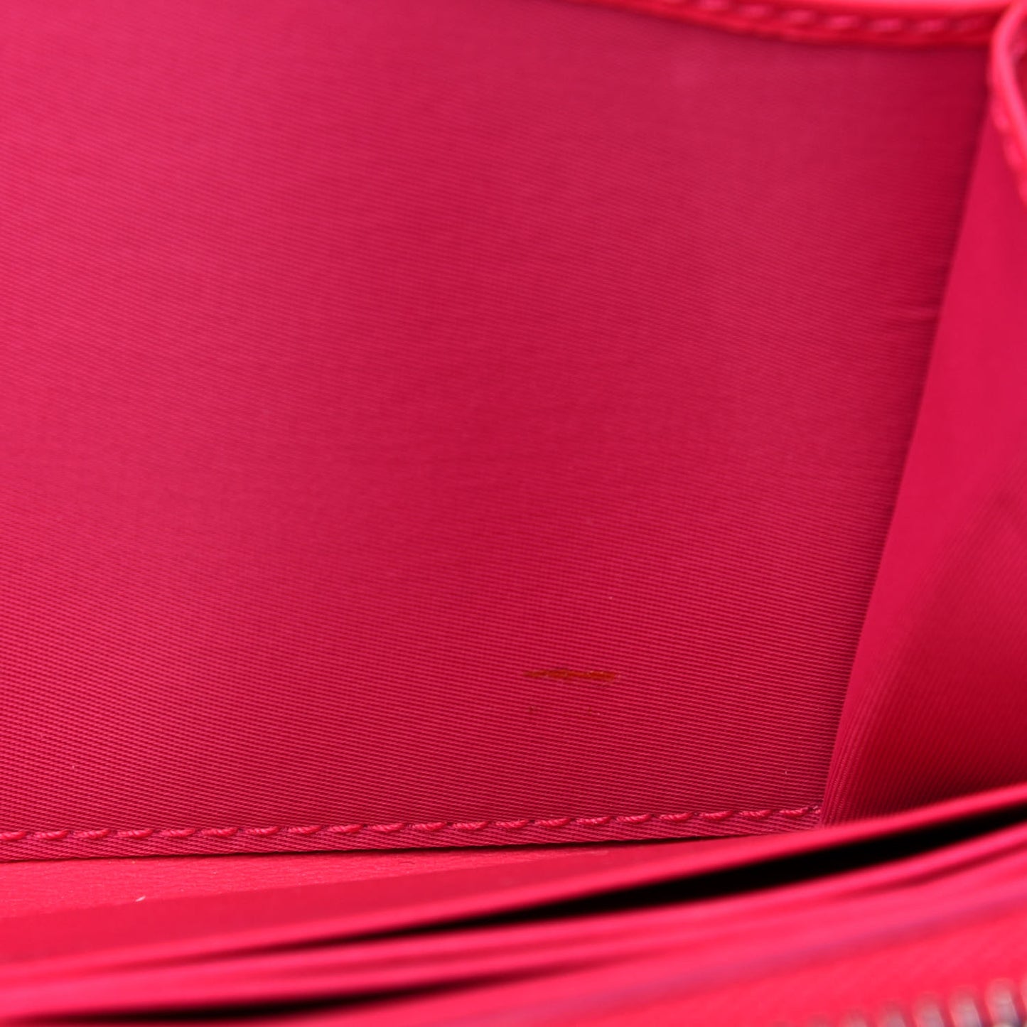 Lambskin Cannage Lady Dior Zip Wallet Fuchsia