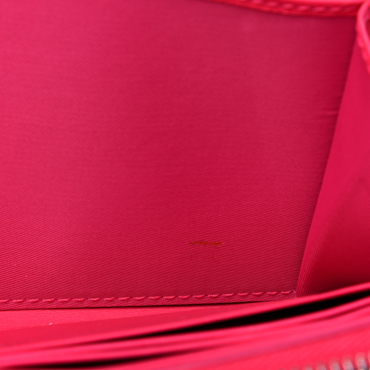 Christian Dior Lambskin Cannage Lady Dior Zip Wallet Fuchsia 13 of 19