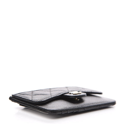 Chanel Caviar Quilted Flap Zip Card Holder Black 3 of 7
