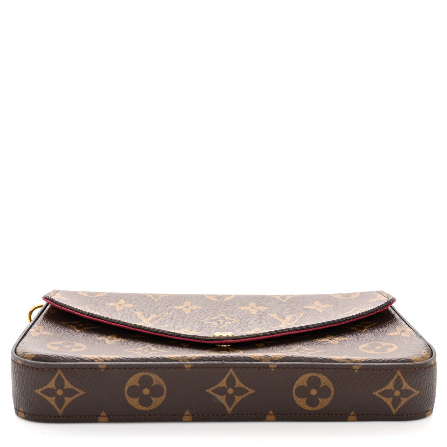 Monogram Pochette Felicie Chain Wallet Fuchsia