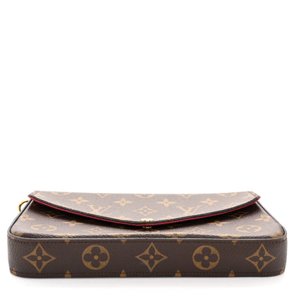 Louis Vuitton Monogram Pochette Felicie Chain Wallet Fuchsia 15 of 15
