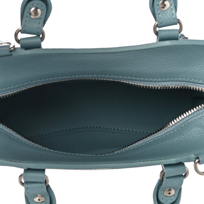 Balenciaga Grained Calfskin Neo Classic Silver Hardware Mini City Blue Grey 5 of 9