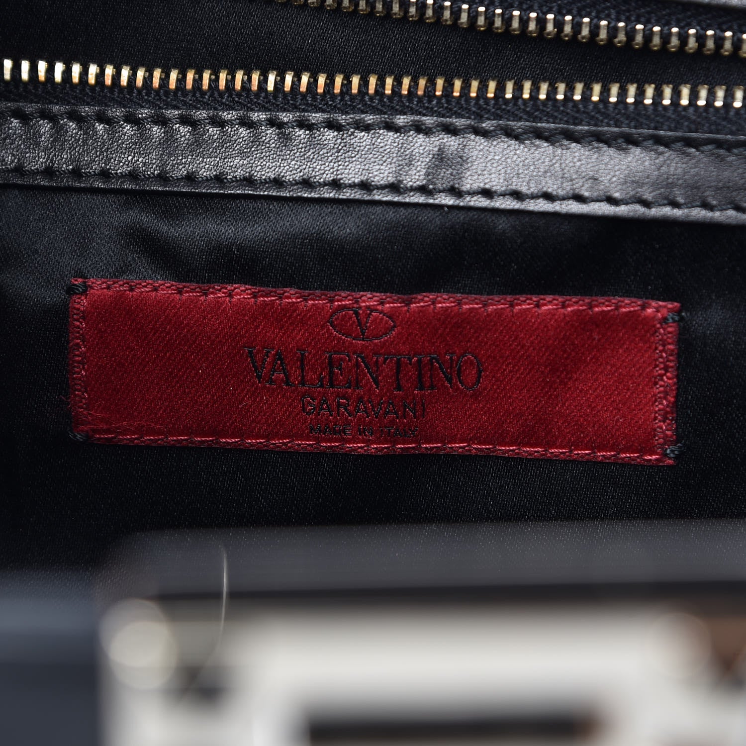 Valentino Garavani Vitello Rockstud Shoulder Satchel Black 7 of 10