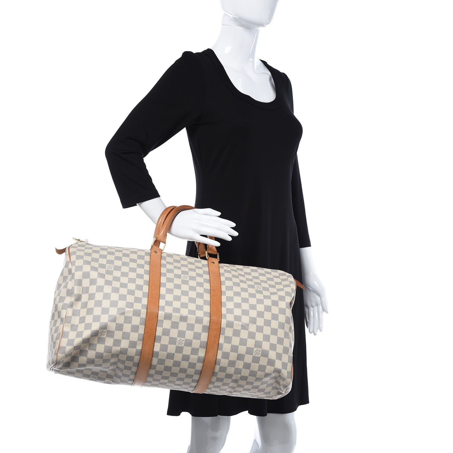 Louis Vuitton Damier Azur Keepall 50 2 of 16