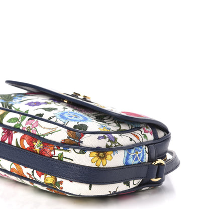 Gucci Canvas Flora Floral Shoulder Bag White Blue Agata Mulitcolor 10 of 11