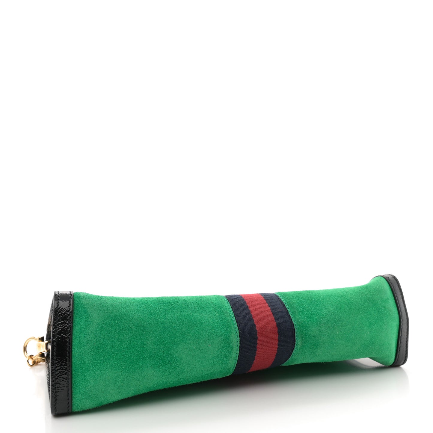 Suede Patent Web Medium Ophidia Chain Shoulder Bag New Shamarock Black