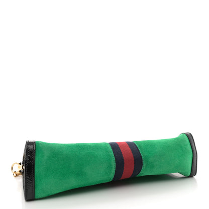 Gucci Suede Patent Web Medium Ophidia Chain Shoulder Bag New Shamarock Black 4 of 14