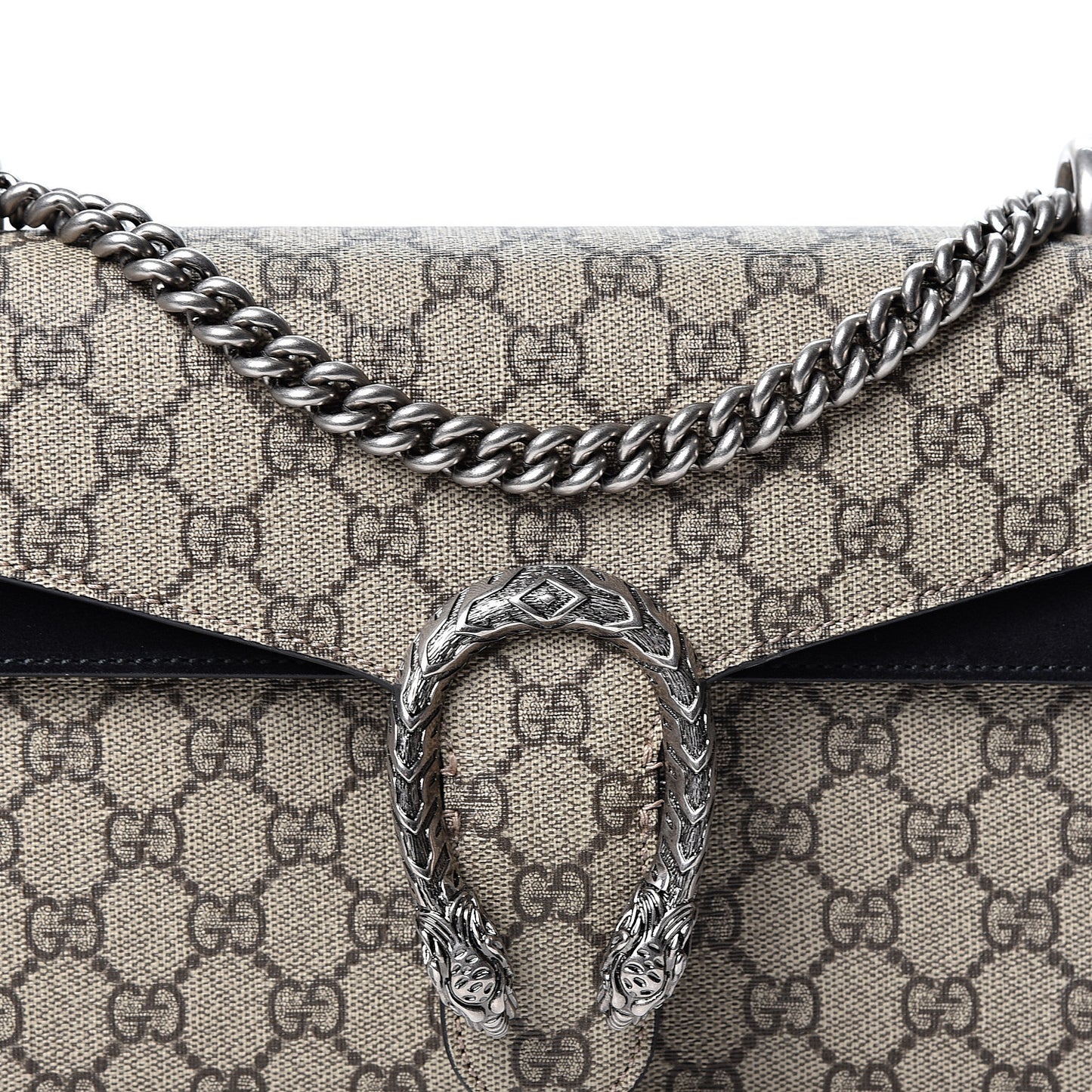 GG Supreme Monogram Small Dionysus Shoulder Bag Black