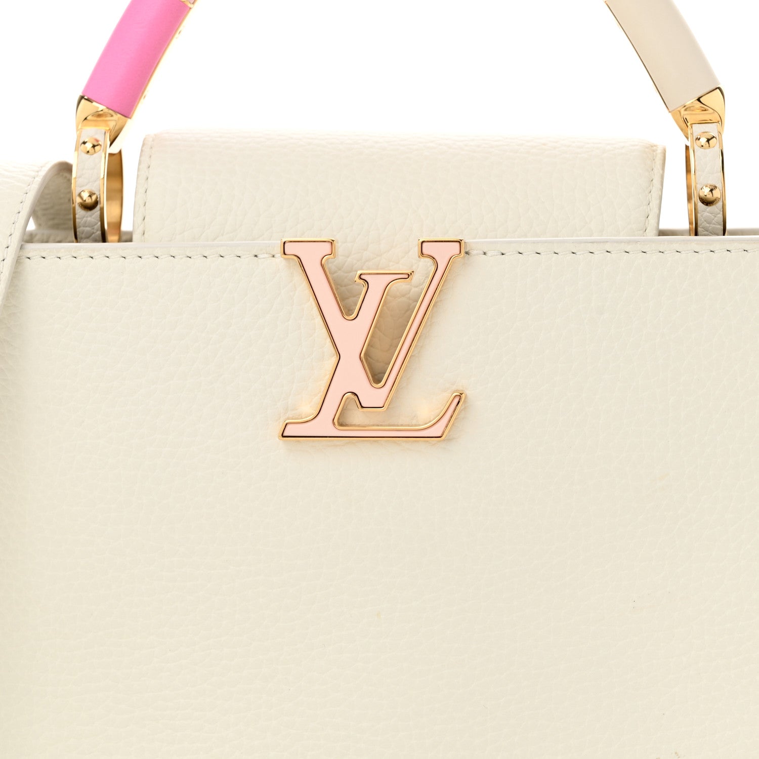 Louis Vuitton Taurillon Lambskin Calfskin Capucines BB Snow White