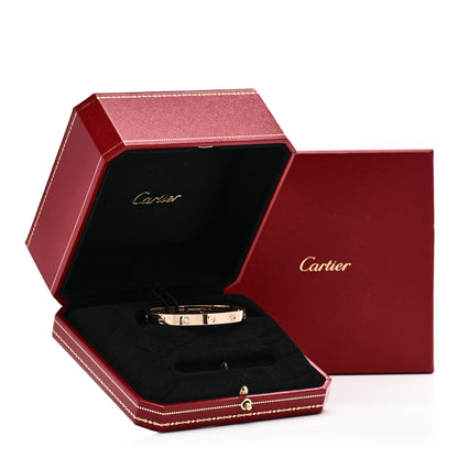 Cartier 18K Pink Gold 4 Diamond LOVE Bracelet 16 5 of 5
