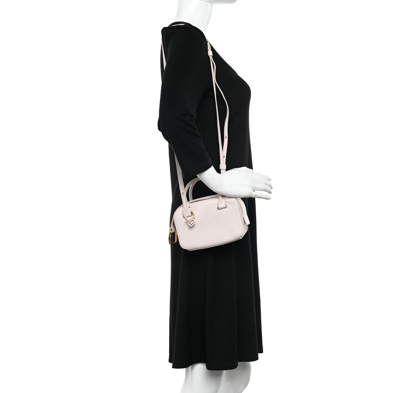 Delvaux Taurillon Soft Nano Cool Box Satchel Silk Pink 2 of 10