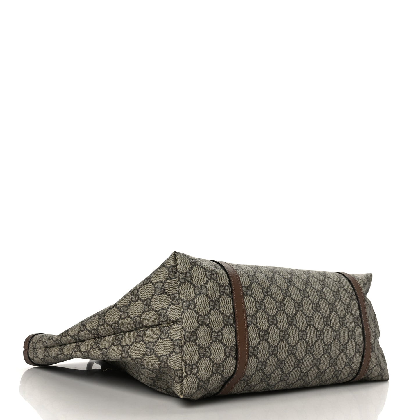 GG Supreme Monogram Medium Nice Tote Brown