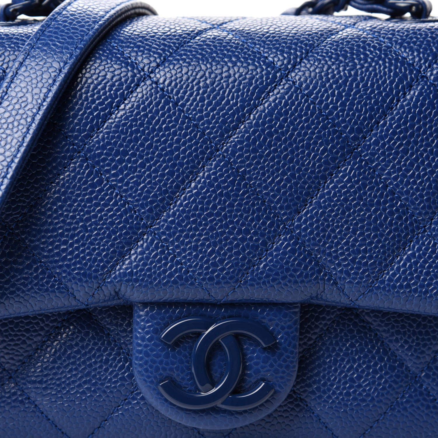 Chanel Caviar Quilted Incognito Mini Square Flap Dark Blue 10 of 11
