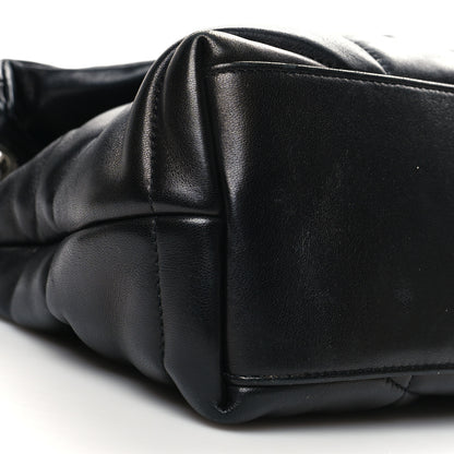 Saint Laurent Lambskin Quilted Small Loulou Puffer Monogram Chain Satchel Black 9 of 11