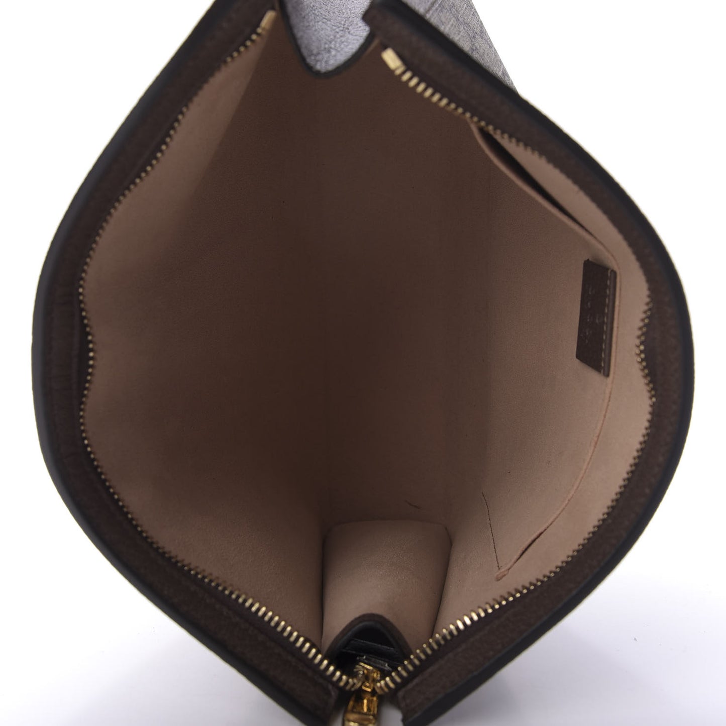 GG Supreme Monogram Web Ophidia Pouch Brown