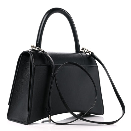 Balenciaga Grained Calfskin Medium Hourglass Top Handle Bag Black 3 of 10