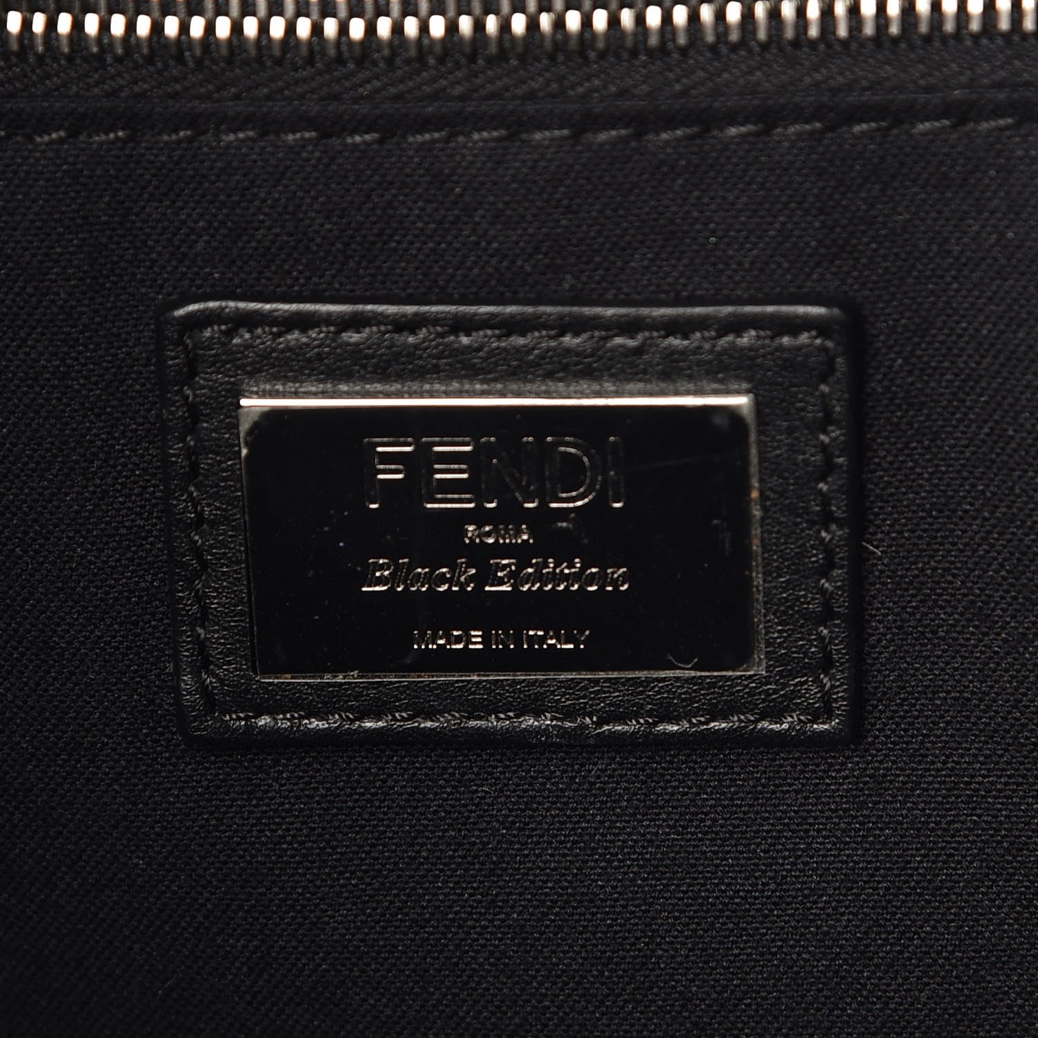 Fendi Vitello Dolce All Over Flowerland Large Backpack Black 6 of 9