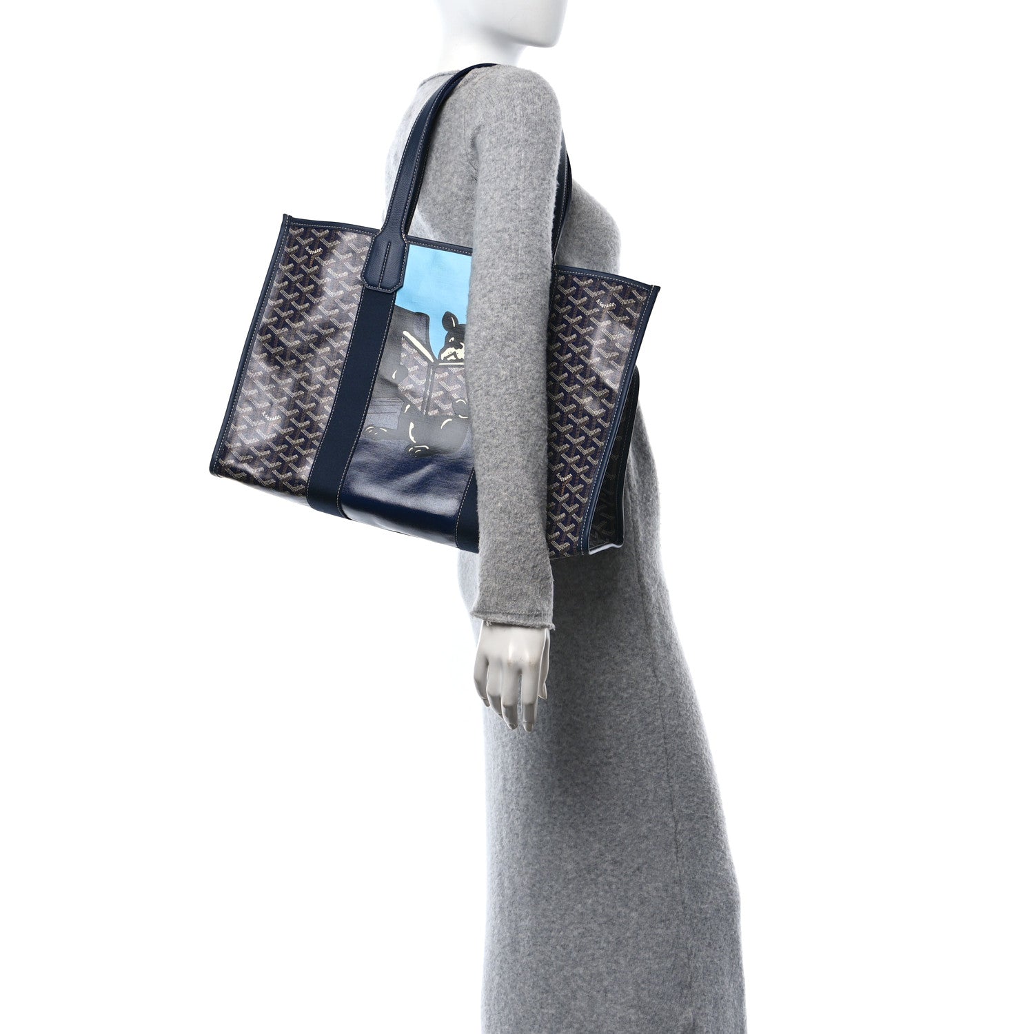 Goyard Goyardine Villette Tote Blue 3 of 10