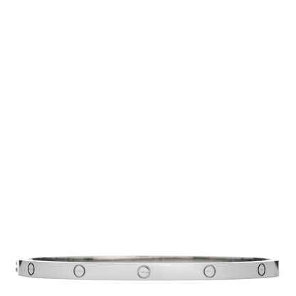 Cartier 18K White Gold Small LOVE Bracelet 17 2 of 8