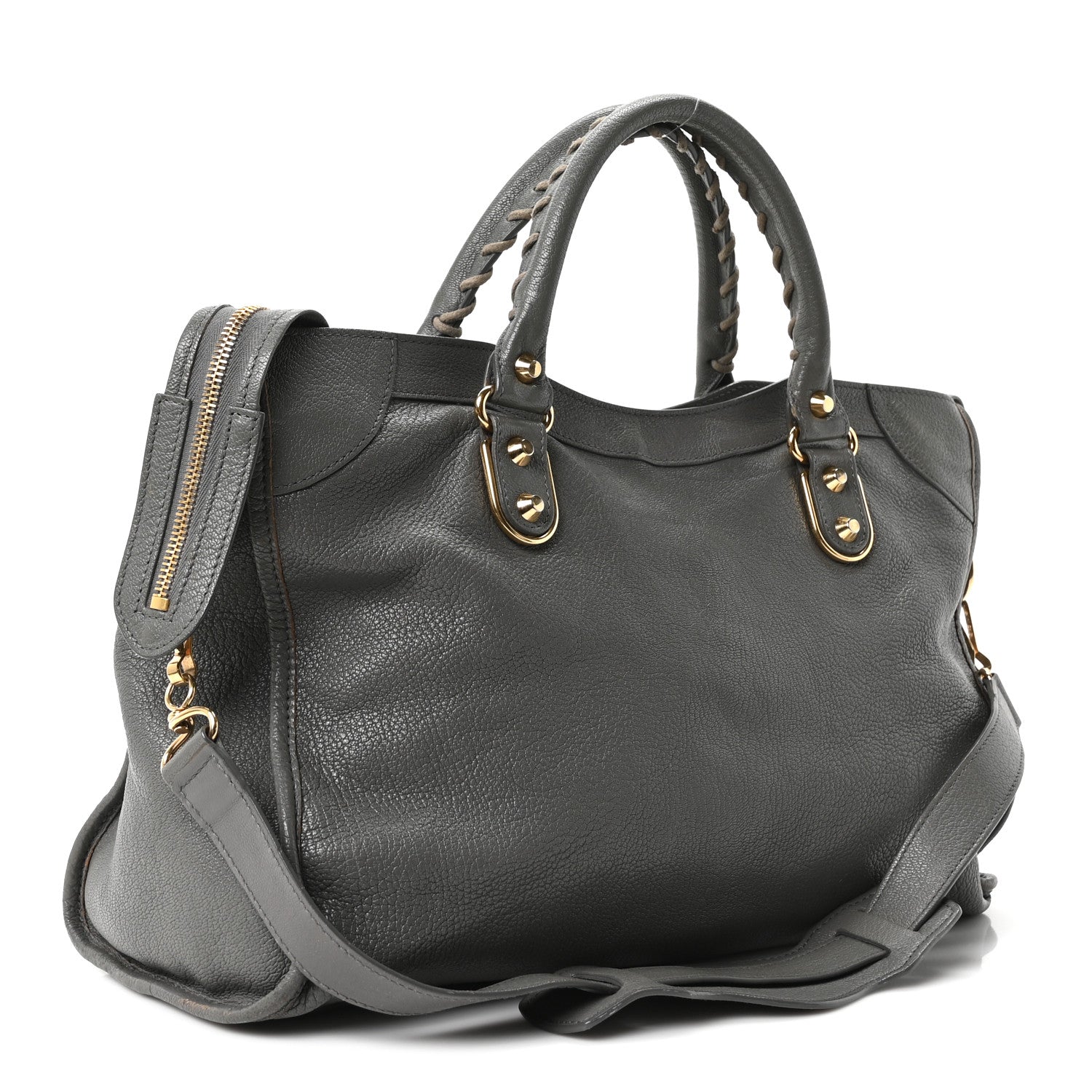 Balenciaga Chevre Gold Metallic Edge Hardware City Gris Acier 3 of 10