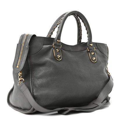Balenciaga Chevre Gold Metallic Edge Hardware City Gris Acier 3 of 10