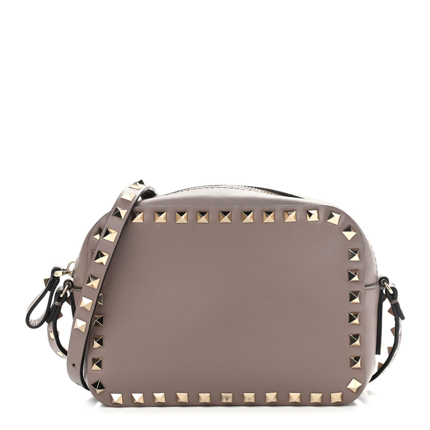 Valentino Garavani Calfskin Rockstud Camera Crossbody Bag Poudre 1 of 10