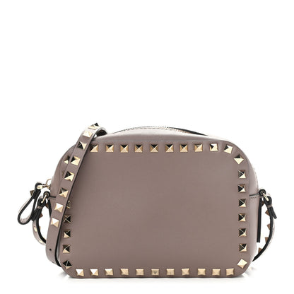 Valentino Garavani Calfskin Rockstud Camera Crossbody Bag Poudre 1 of 10