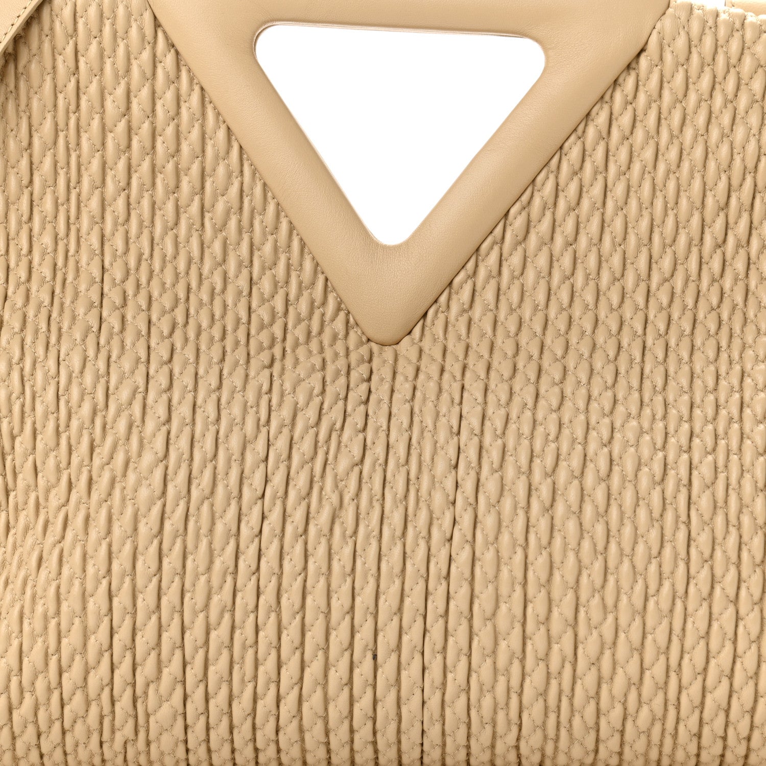 Bottega Veneta Lambskin Knit Large The Point Triangle Bag Porridge 7 of 9