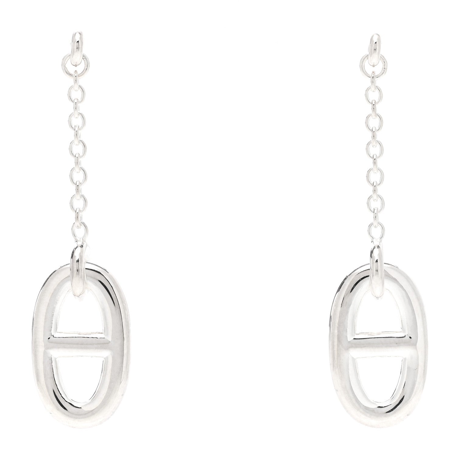 Hermes Sterling Silver Farandole Drop Earrings 1 of 5