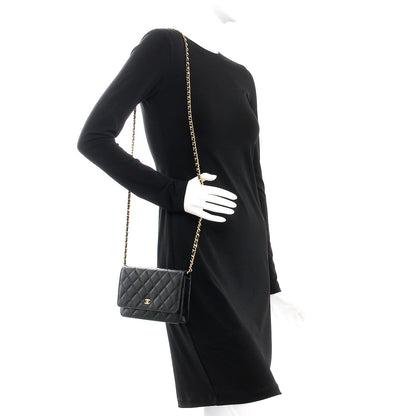 Chanel Caviar Quilted Wallet On Chain WOC Black 2 of 9