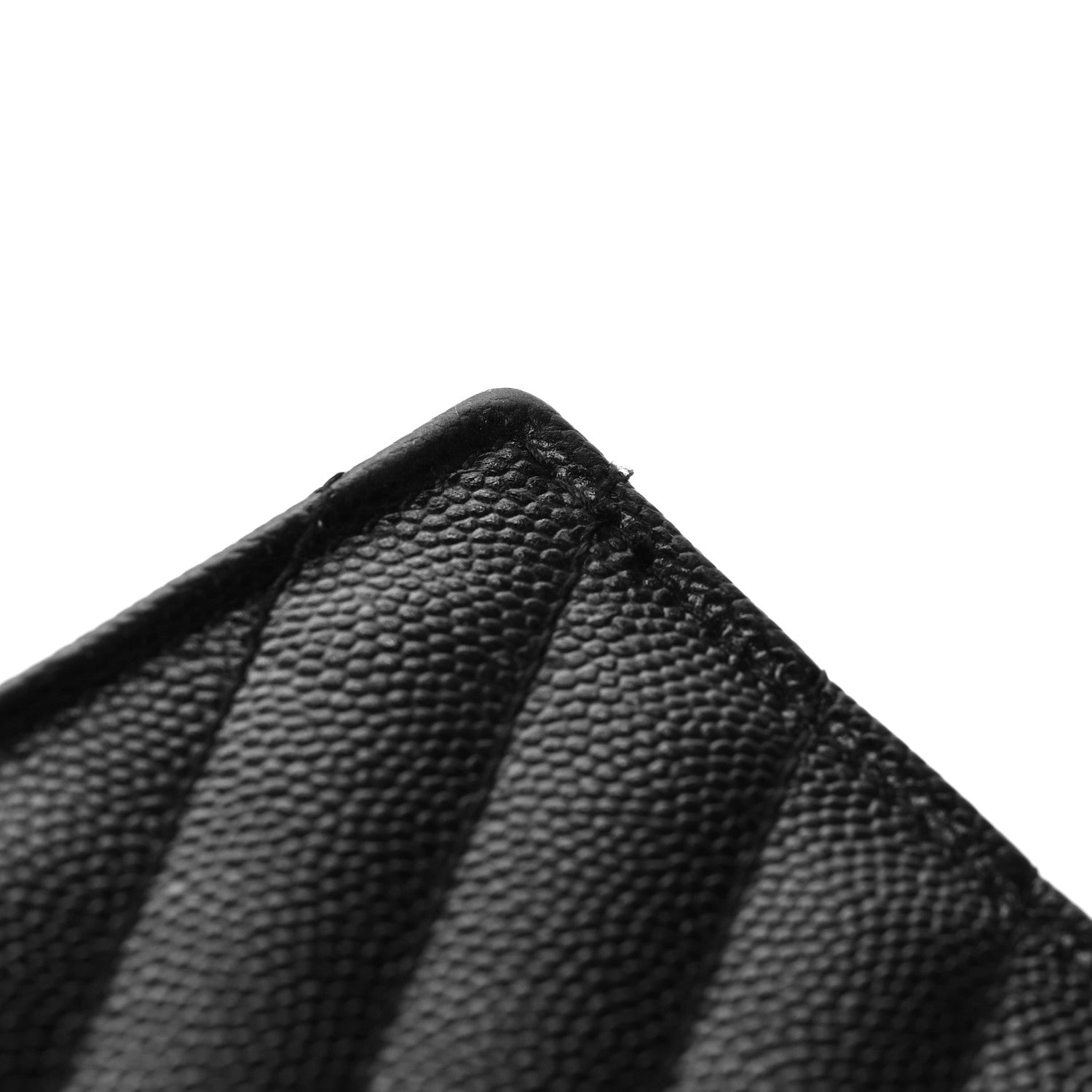Saint Laurent Grain De Poudre Matelasse Chevron Monogram Envelope Chain Wallet Black 14 of 15