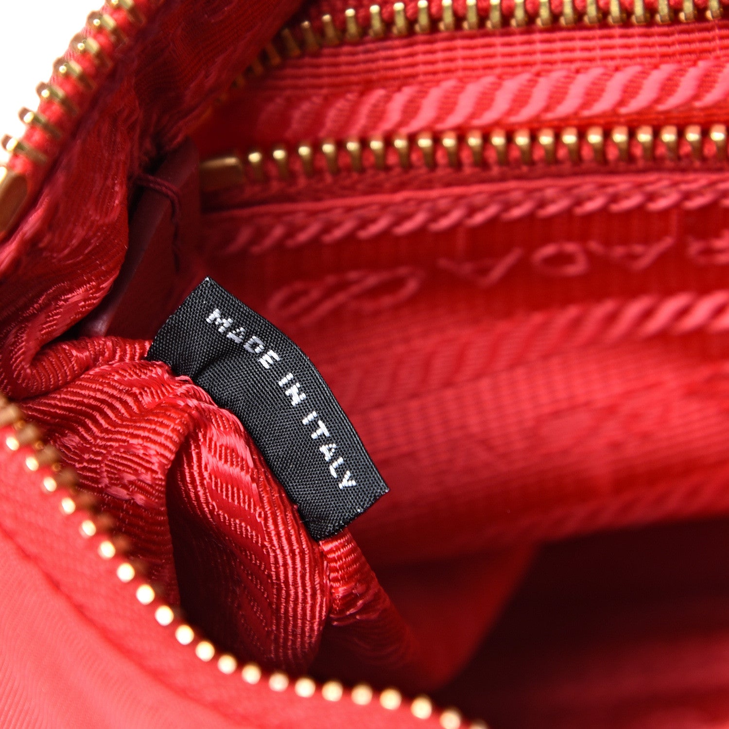 Prada Tessuto Nylon Saffiano Crossbody Bag Rosso 6 of 12