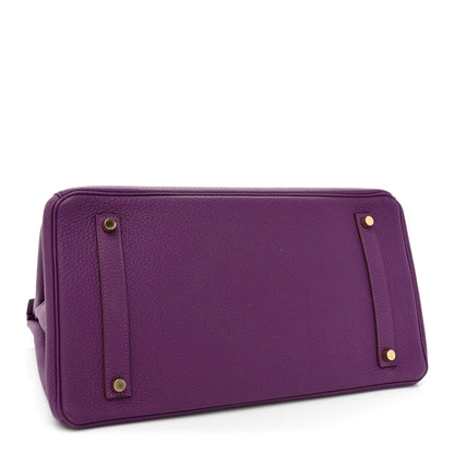 Hermes Togo BIRKIN 35 Anemone 4 of 17
