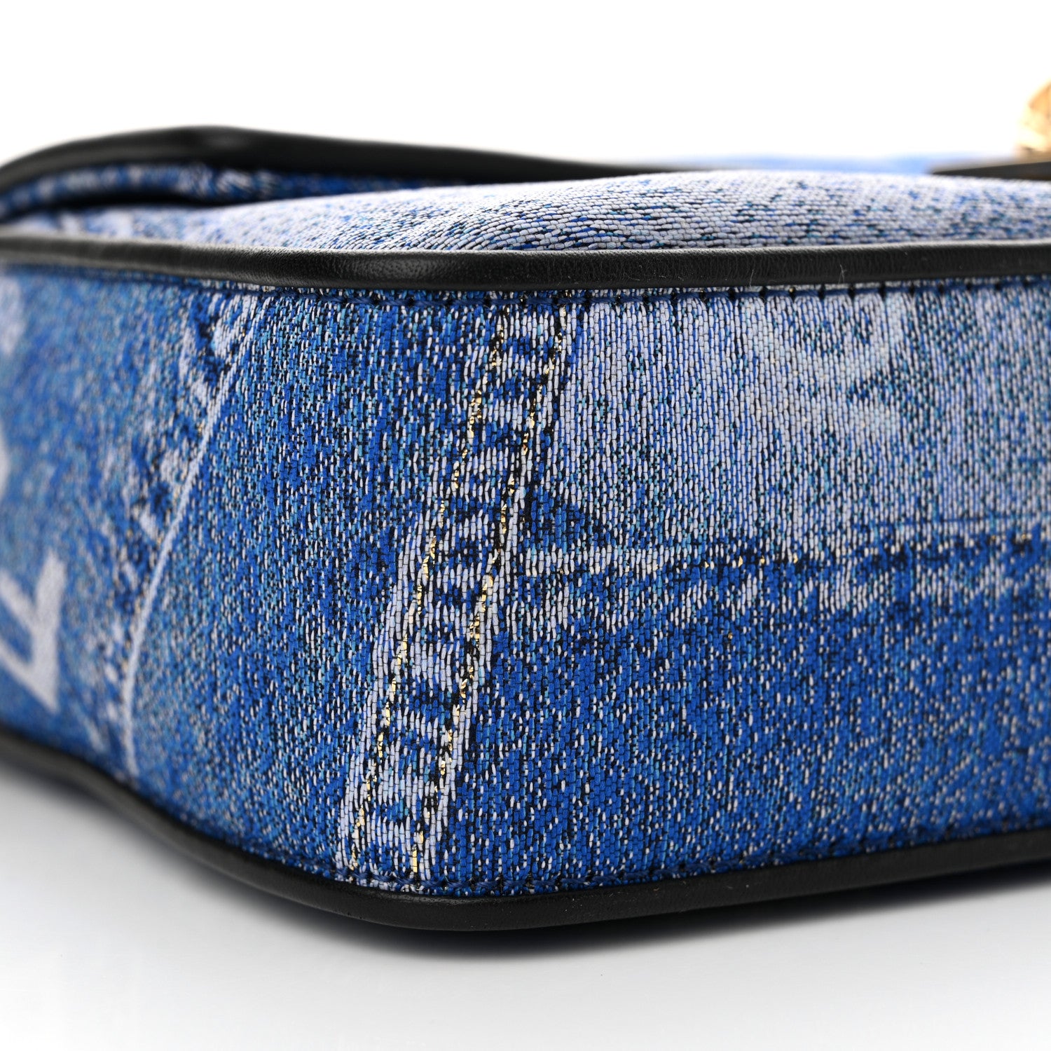 Fendi X VERSACE Denim Fendace Patchwork Baguette Blue 8 of 9