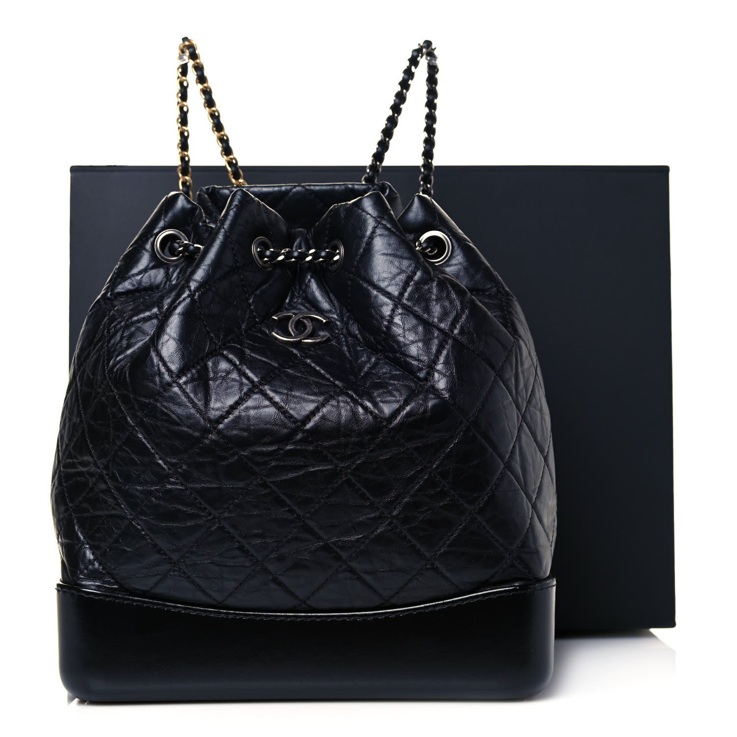 Chanel Aged Calfskin Quilted Small Gabrielle Backpack Black 11 of 11