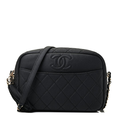 Chanel Iridescent Caviar Quilted Small Coco Tassel Camera Case Black 1 of 10