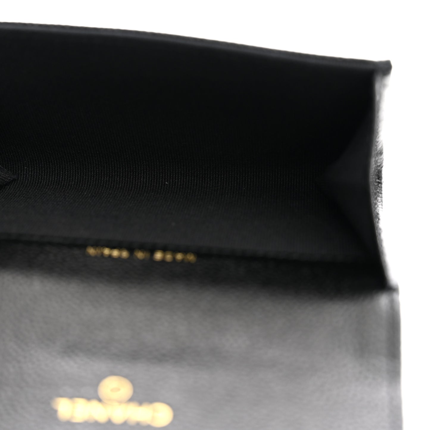 Caviar Quilted Chain CC Flap Card Holder Black