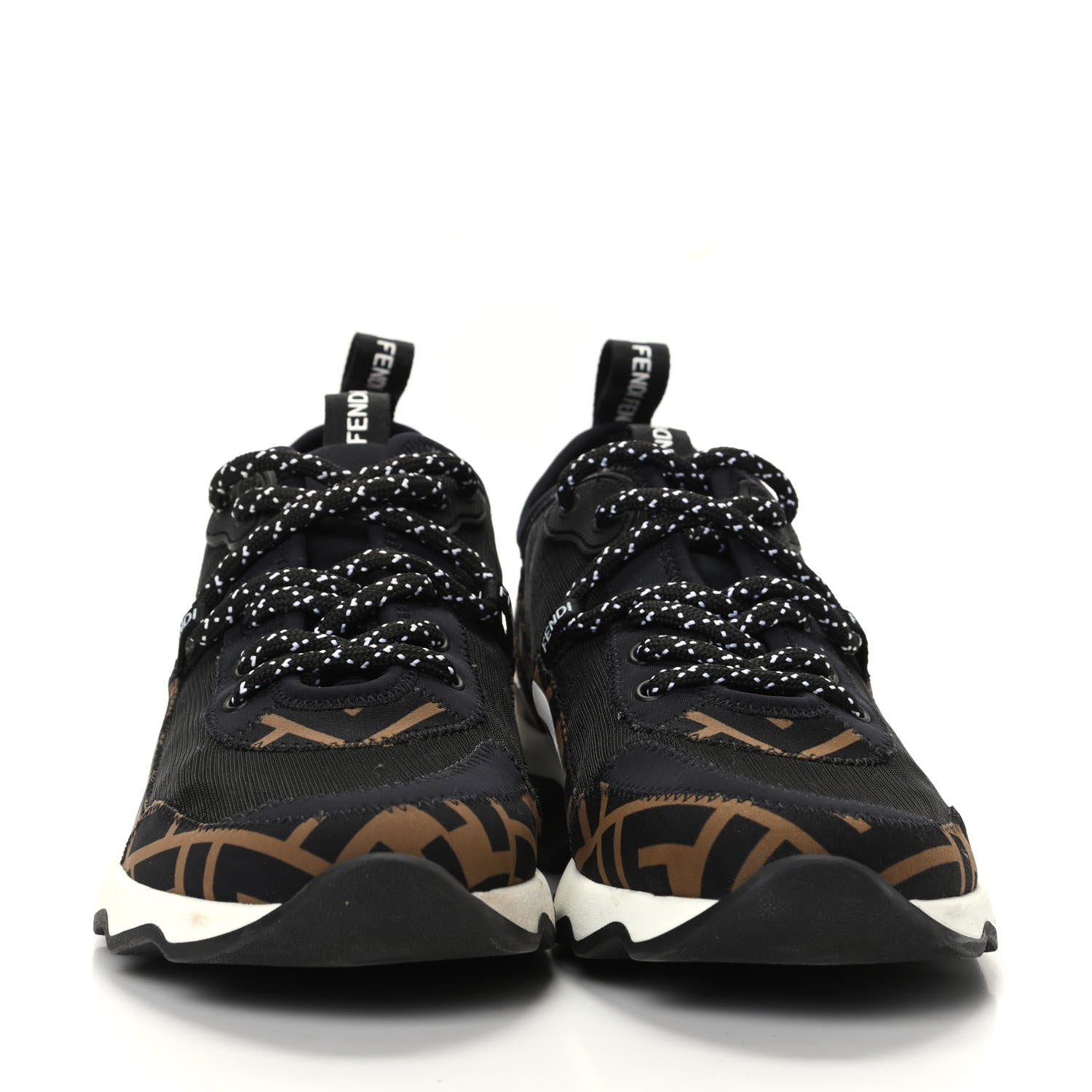 Fendi Technical Mesh Lycra FFreedom Patchwork Sneakers 36.5 Black Tobacco 2 of 7