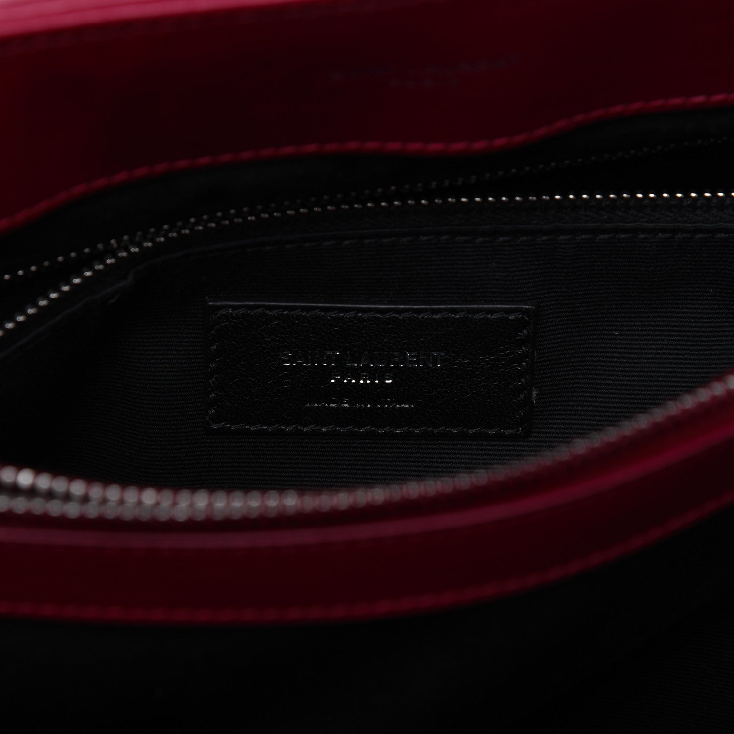 Saint Laurent Calfskin Y Quilted Monogram Medium Loulou Chain Satchel Lipstick Red 10 of 20