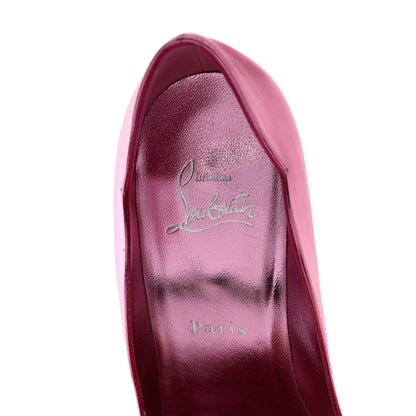Christian Louboutin Metallic Patent Hot Chick 100 Pumps 37.5 Pink 6 of 9