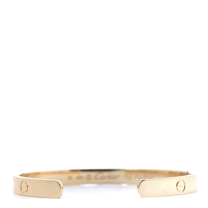 Cartier 18K Yellow Gold LOVE Cuff Bracelet 18 3 of 6
