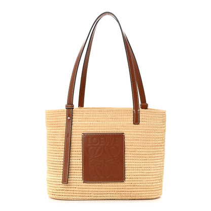 Loewe Raffia Small Square Basket Tote Bag Natural Tan 1 of 10