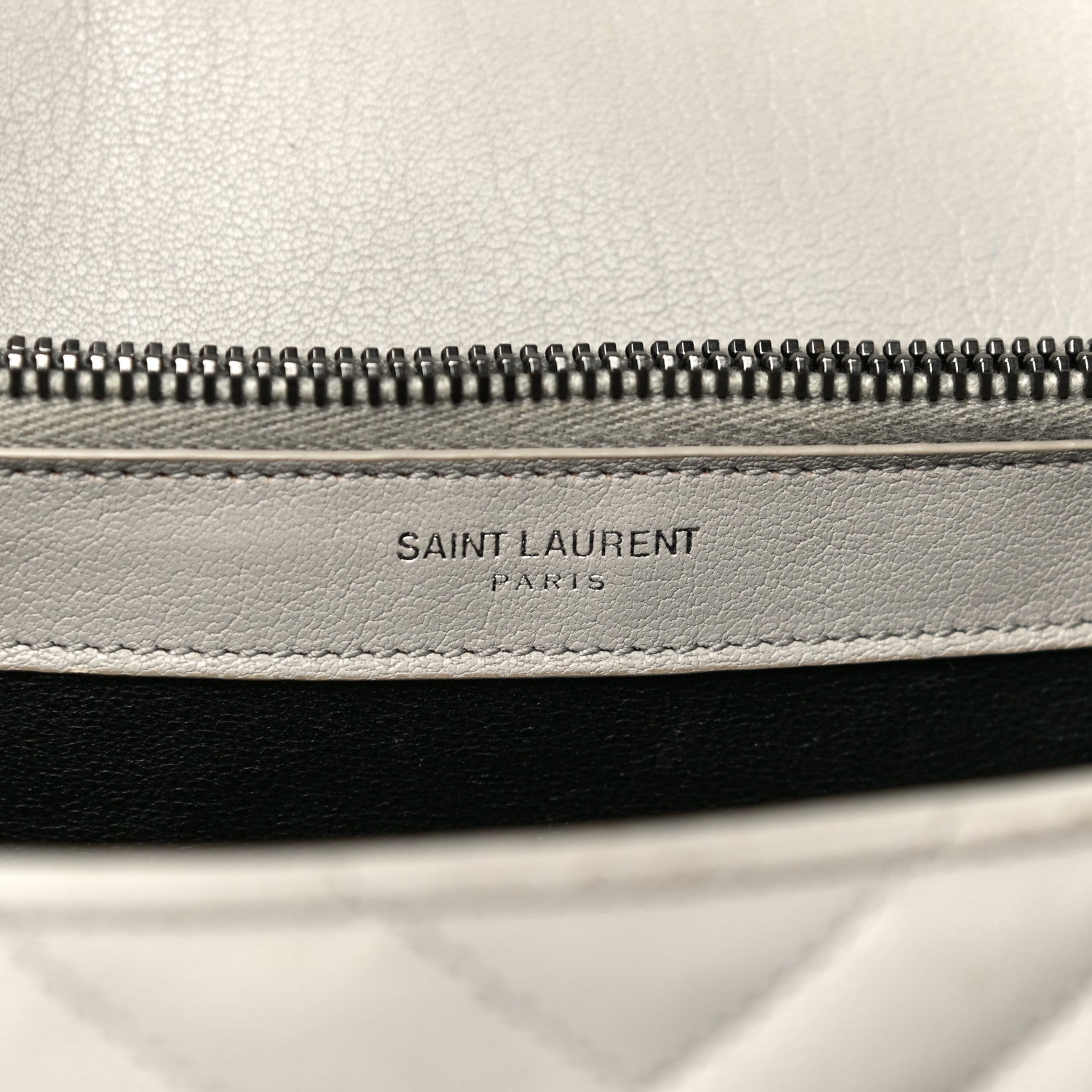 Saint Laurent Sheepskin Matelasse Large Monogram College Satchel Light Grey 6 of 31