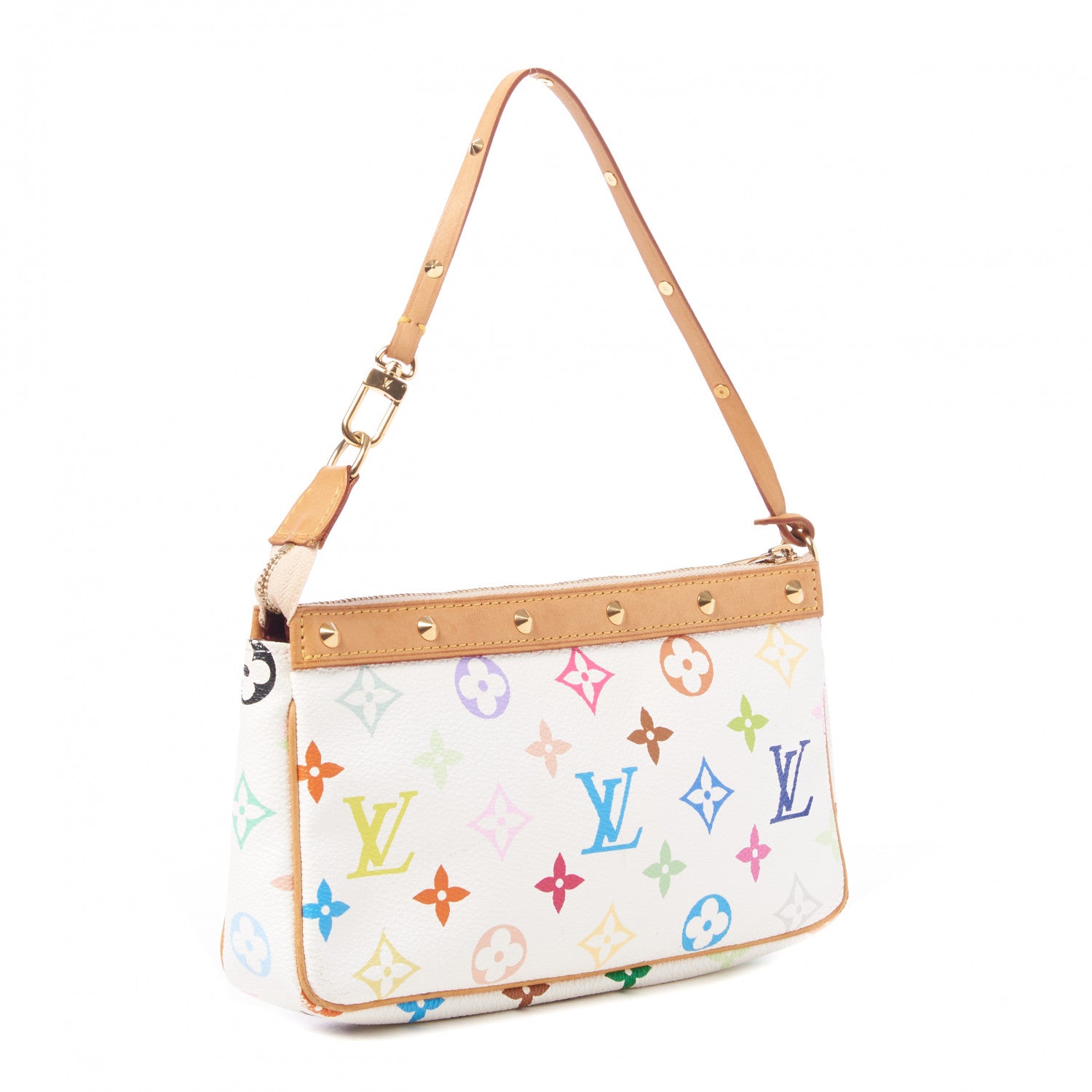 Louis Vuitton Monogram Multicolor Pochette Accessories White 2 of 8