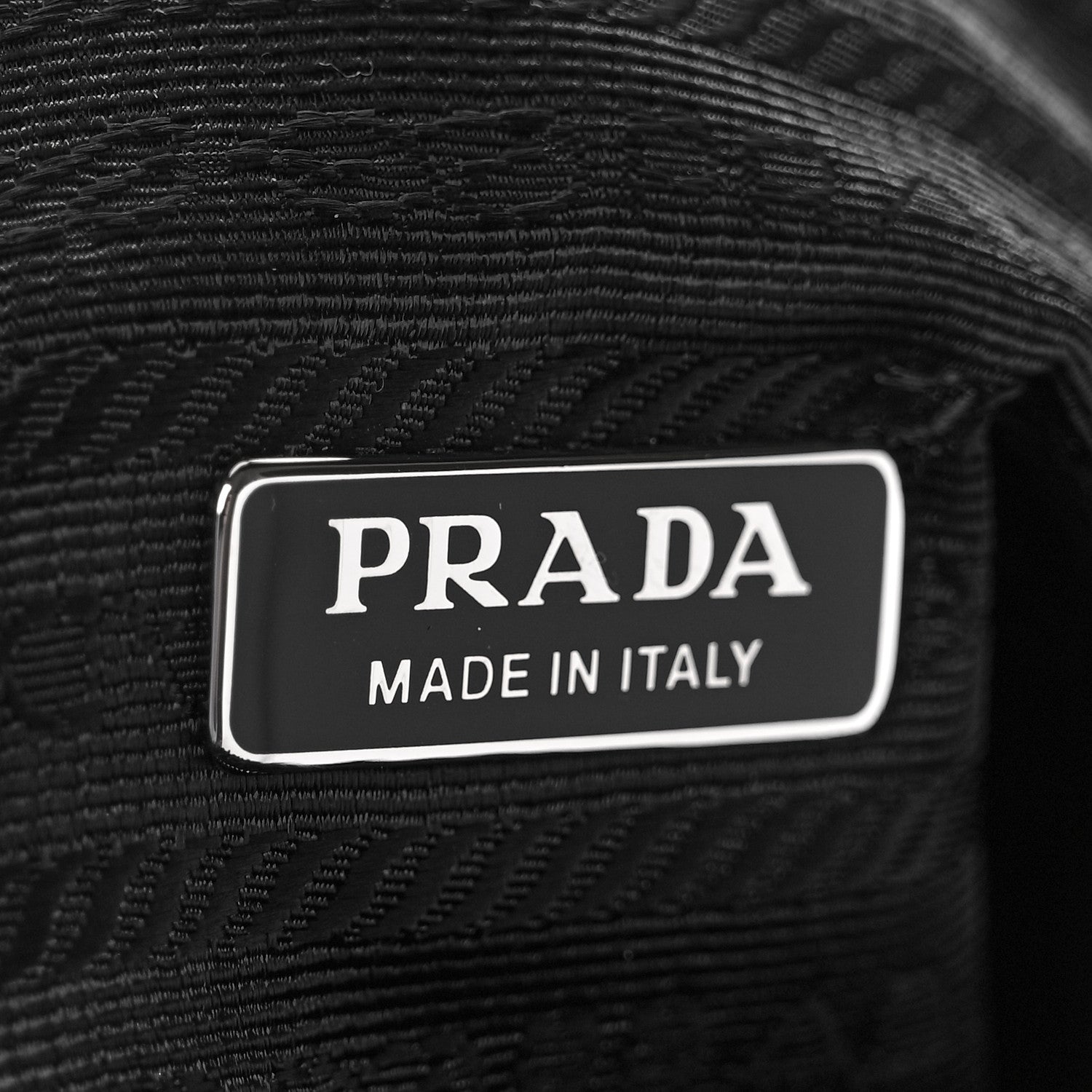 Prada Terry Cloth Mini Re-Edition 2000 Bag Black White 6 of 10